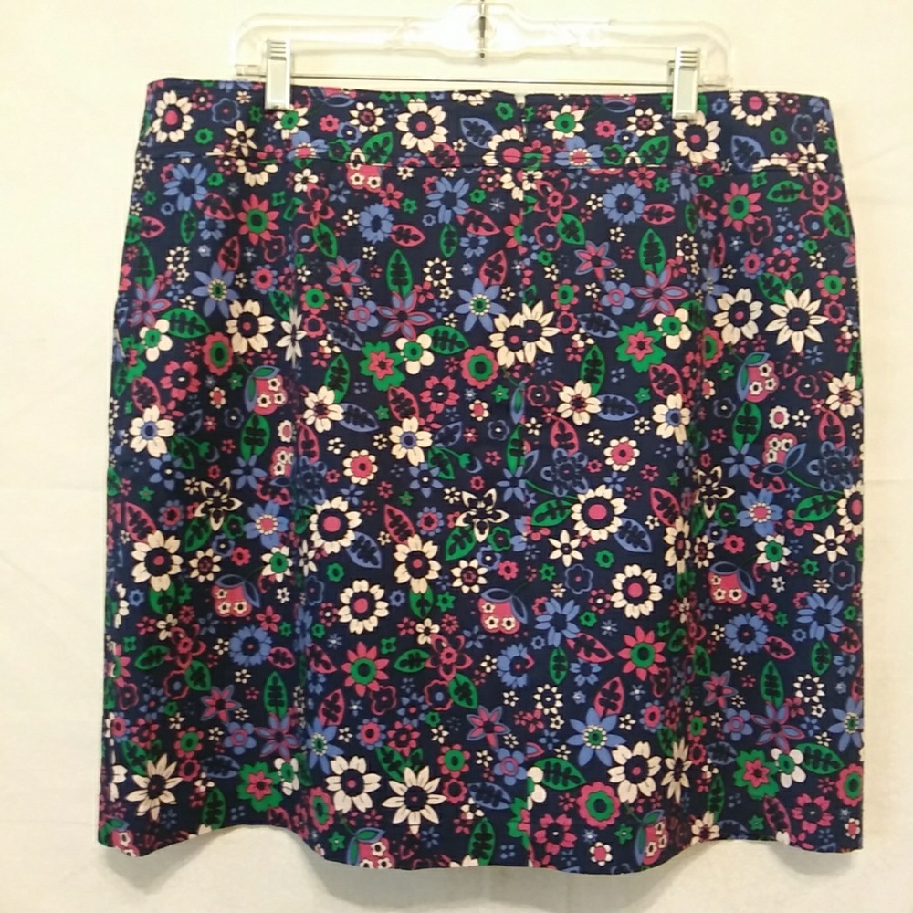 NWT Talbots Plus Size A-line floral mini skirt